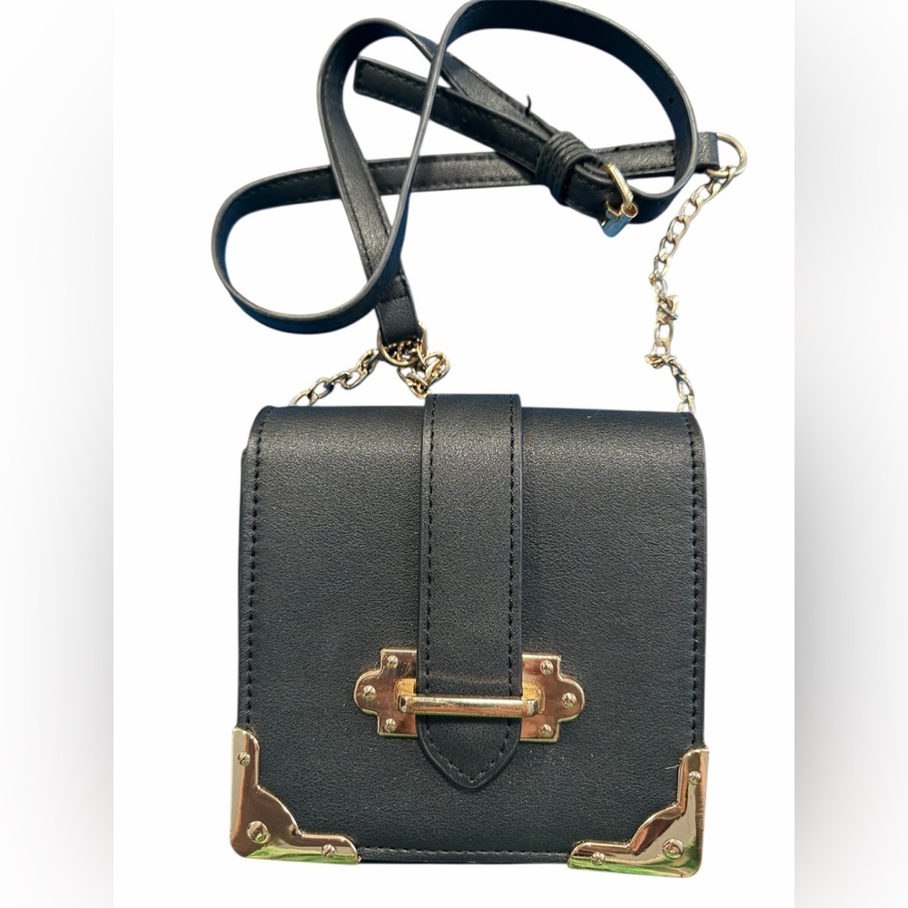 Olivia Miller Mini Trunk Black And Gold Handbag/Clutch whimsigoth grunge fairy